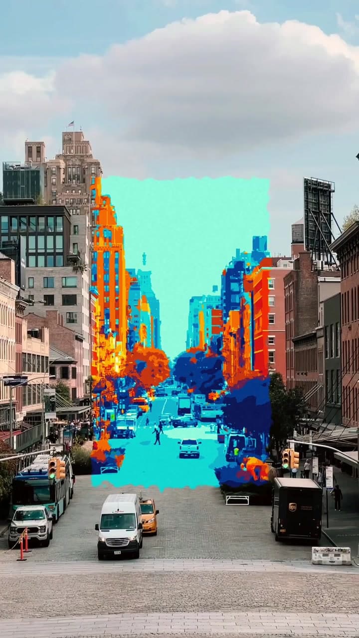 Moving Painting: viral trends video example